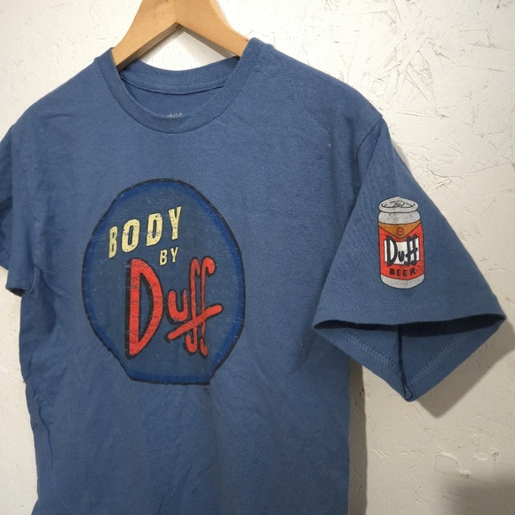 The Simpsons | Casual Blue Duff Short Sleeve Grapic Mens T Shirt - Picture 3 of 9